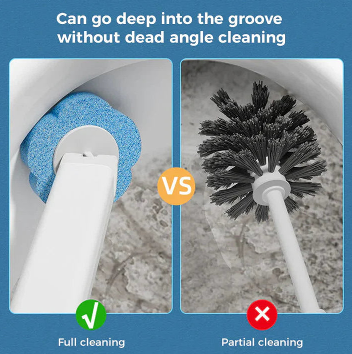 🚽Disposable Toilet Brush Set -with Built-In Cleaner & 60Refills