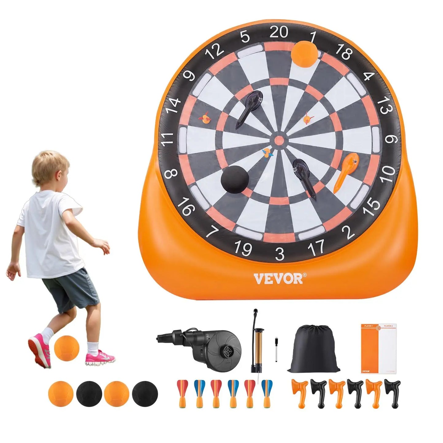 🔥50% OFF&Giant Inflatable Football Target Toss Game – Indoor Outdoor Yard Game for Kids Adults, Perfect for Football Party Carnival Camping