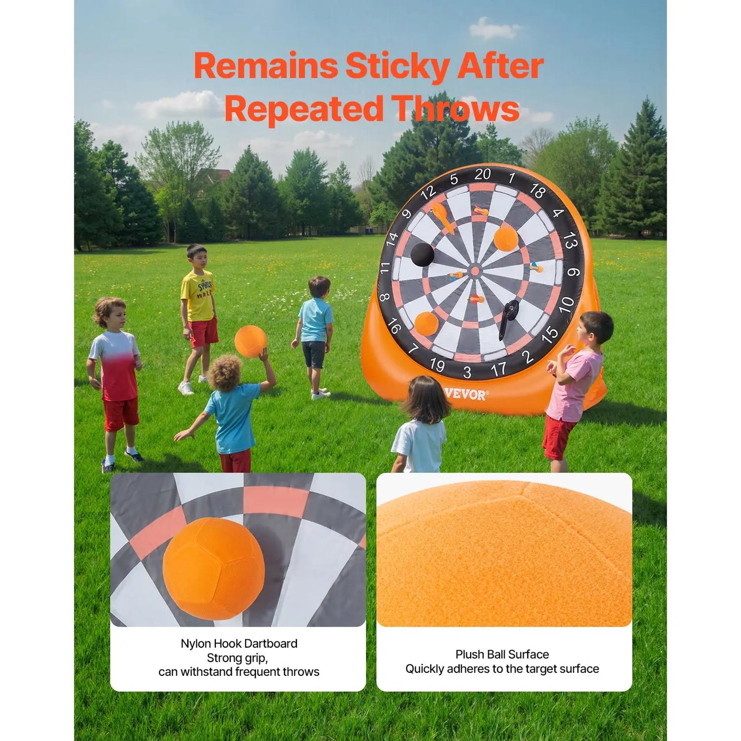 🔥50% OFF&Giant Inflatable Football Target Toss Game – Indoor Outdoor Yard Game for Kids Adults, Perfect for Football Party Carnival Camping