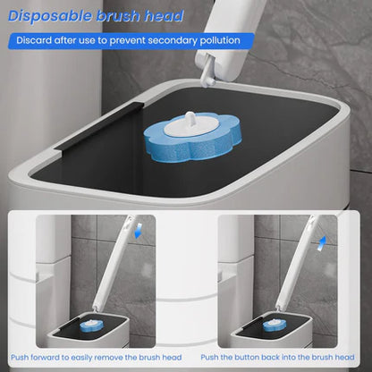 🚽Disposable Toilet Brush Set -with Built-In Cleaner & 60Refills